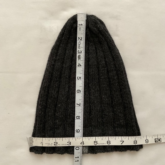 Shupaca Baby Alpaca Knit Ribbed Grey Beanie Hat S/O NWOT Unisex. Made in Peru - Picture 7 of 9